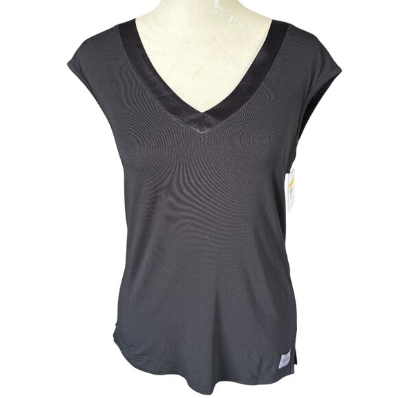 Calvin Klein sleepwear 1 piece black sleeveless v-neck sleepwear top size medium - Picture 1 of 8